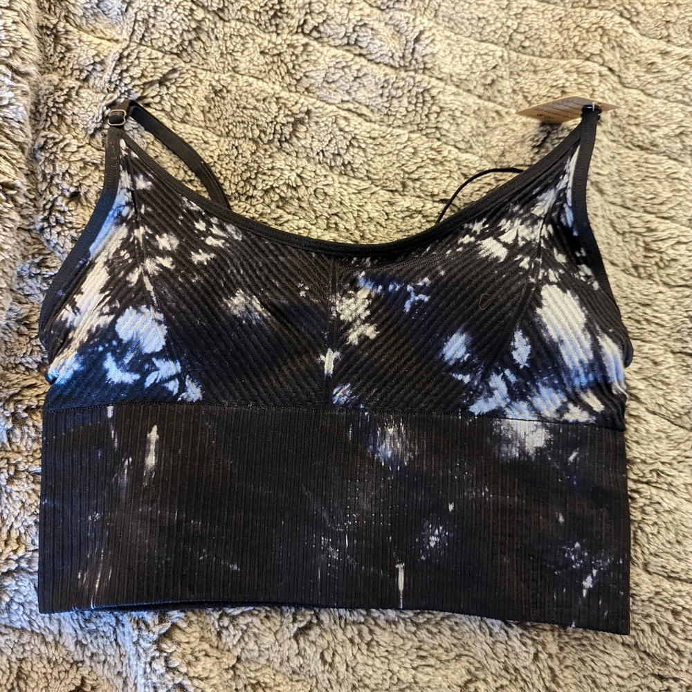 Pink sports bra